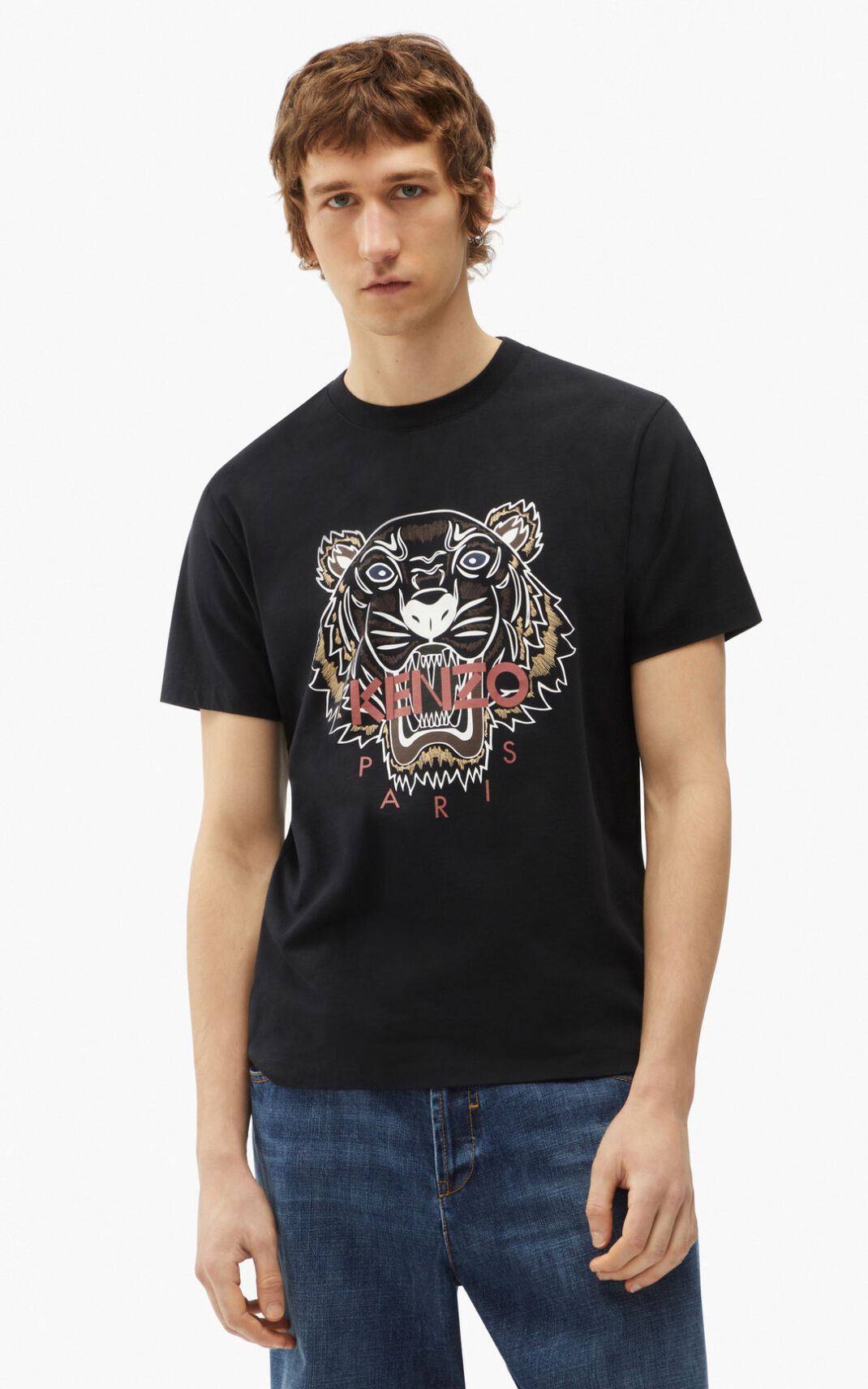 Kenzo Tiger Camisetas Hombre Negras | 2579083-YU